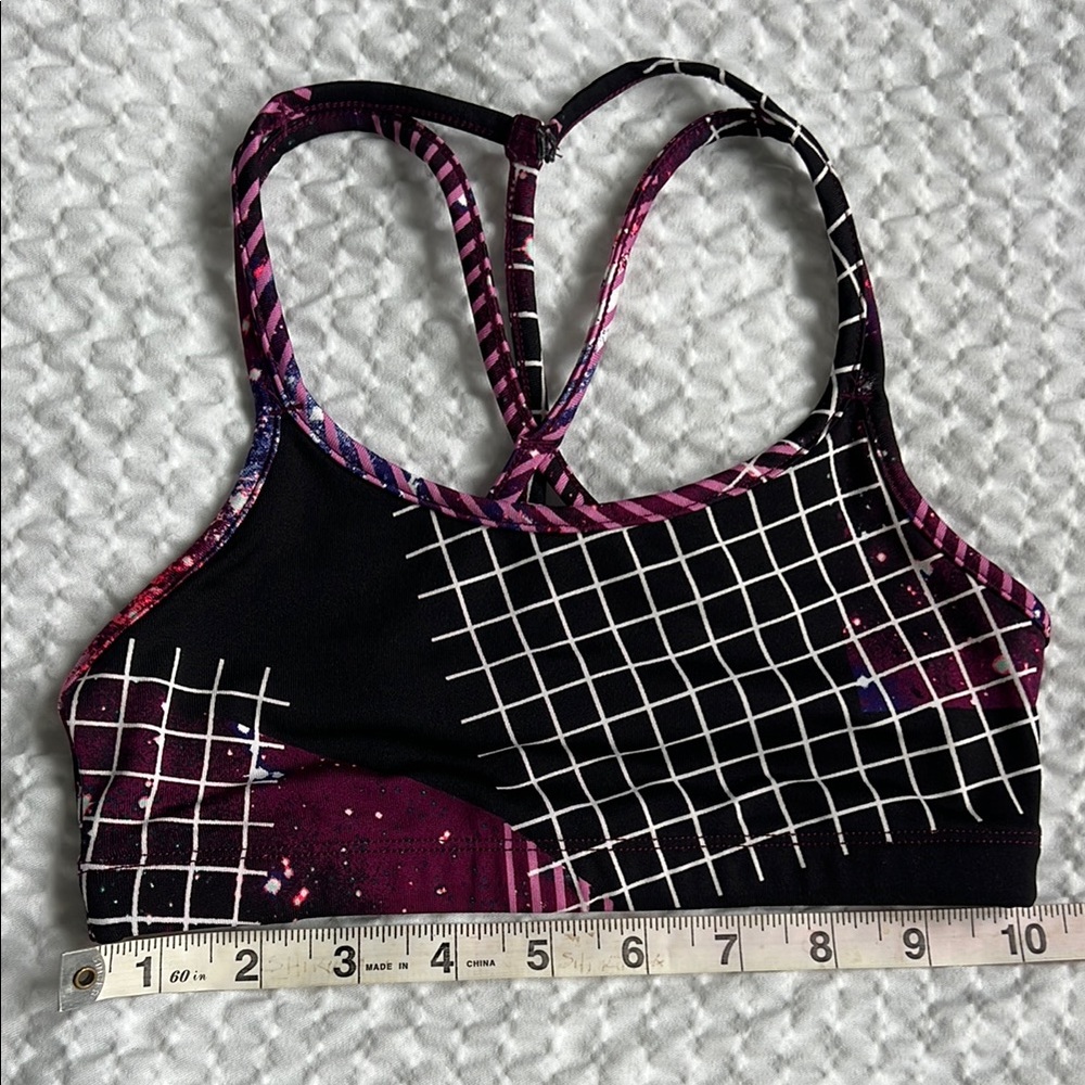 Girl's Black and Pink Sports Bra *